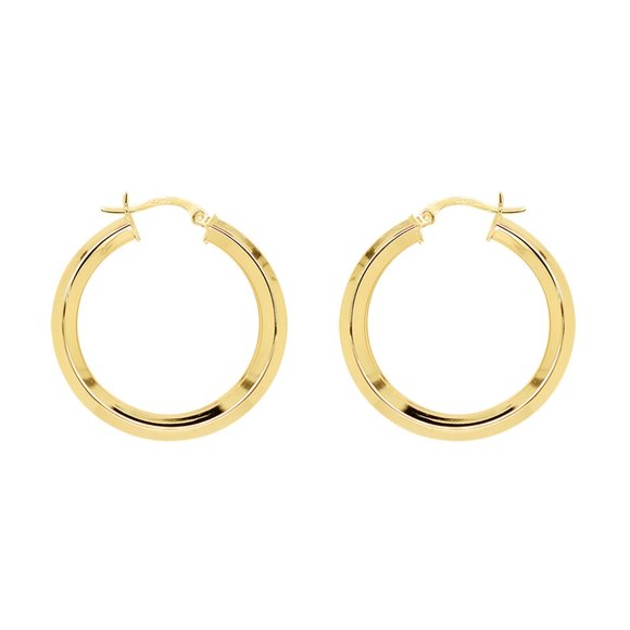 Double Hoop Earrings 14K Yellow Gold - Picture 2 of 4